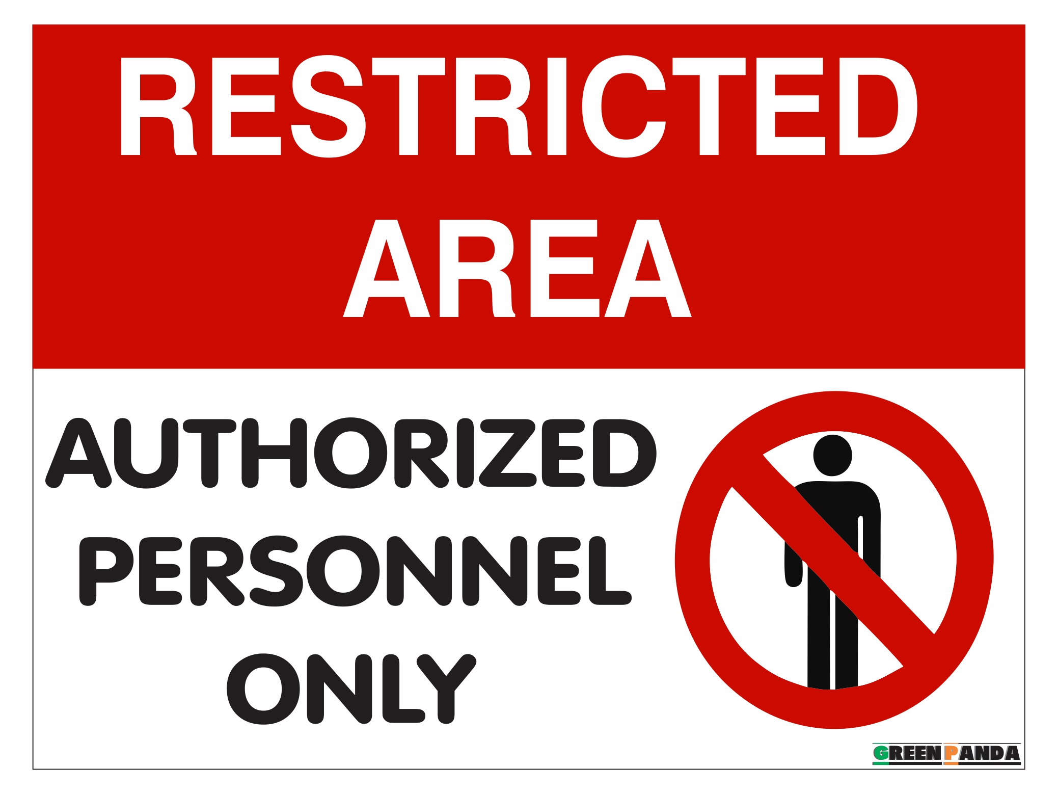 Restricted Area Green Panda