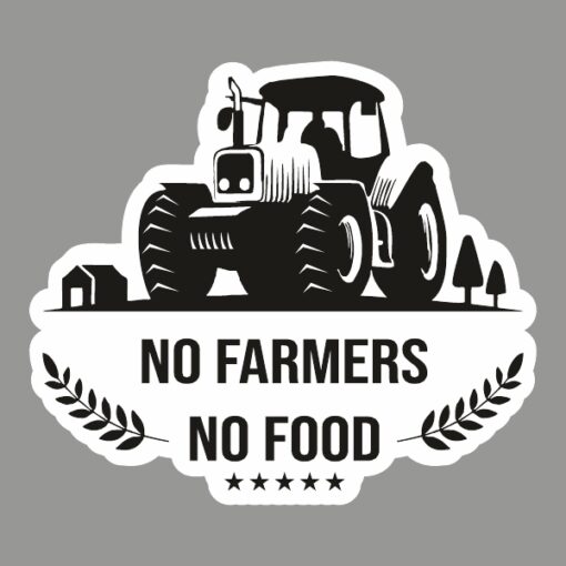 Buy No farmers no food logo stickers online India